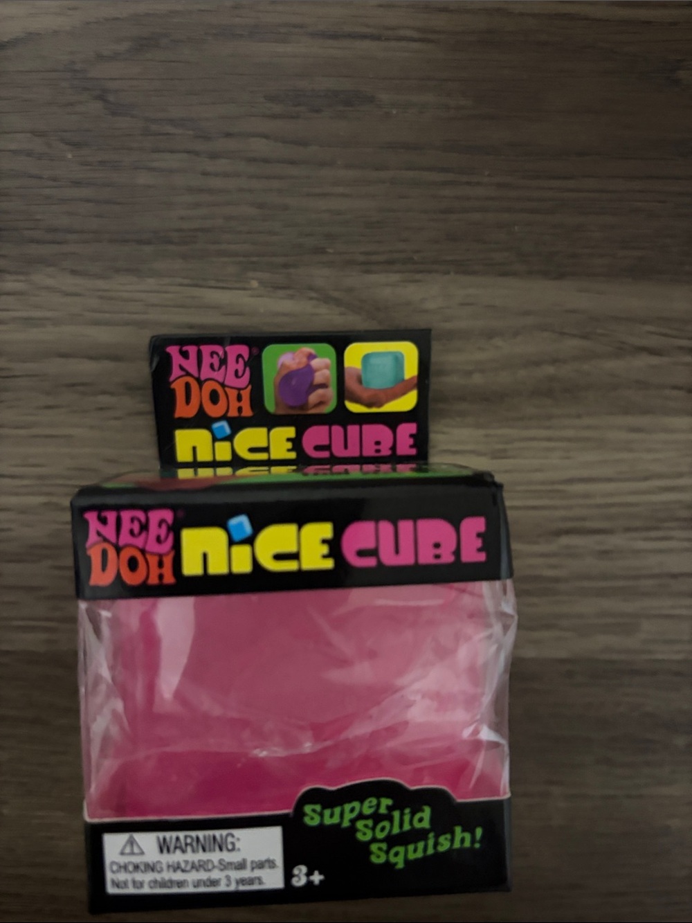 Nee Doh Pink Nice Cube Super Solid Squish Toy